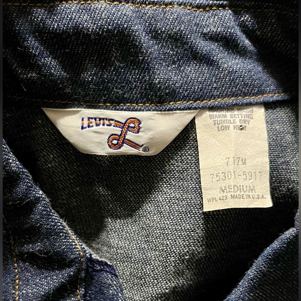 Vintage Levi’s Orange Tab Blue Denim Button Jean Jacket Women’s Size Medium - Picture 2 of 14